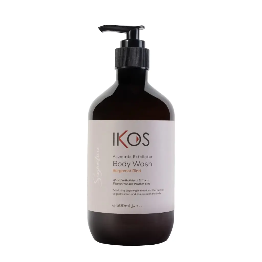 IKOS EXFOLIATING BODY WASH BERGAMOT RIND 500ML