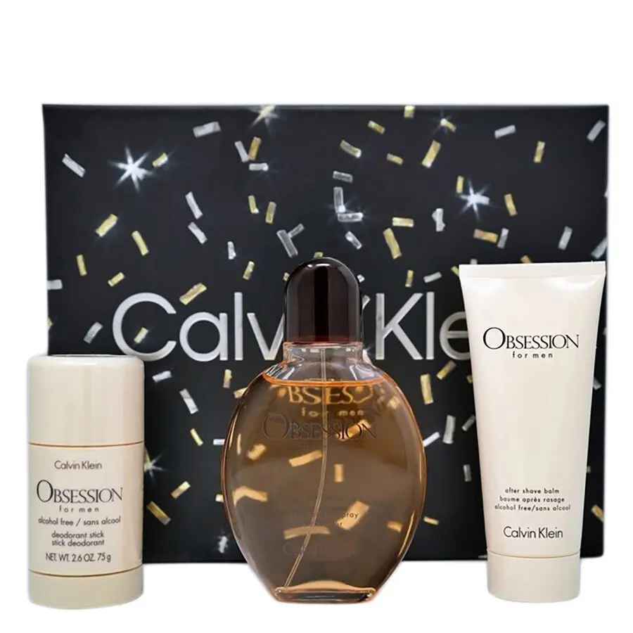 CK OBSESSION MEN SET EDT 125ML + AFTER SHAVE BALM 100ML + DEO STICK 75G 