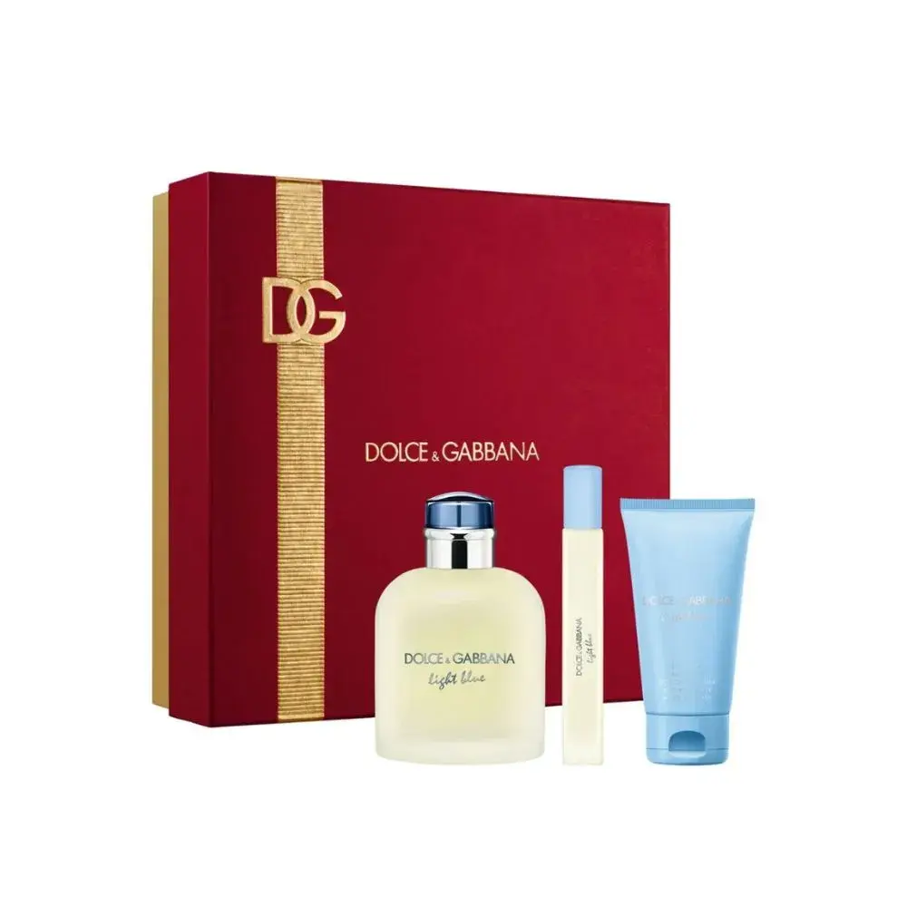 DNG LIGHT BLUE MEN SET EDT 125ML + EDT 10ML + SG 50ML 