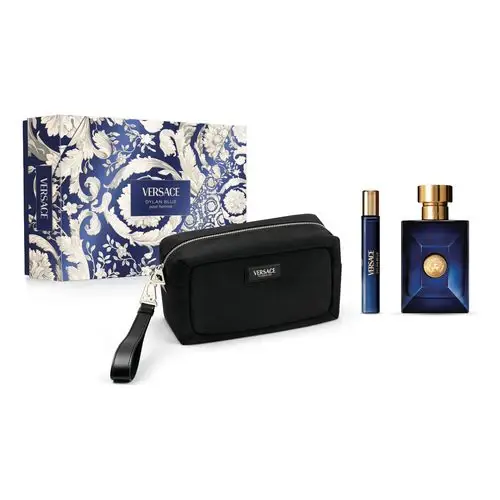 VERSACE MEN DYLAN BLUE SET EDT 100ML+EDT 10ML+BLACK POUCH