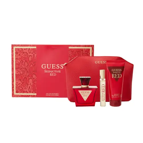 GUESS SEDUCTIVE RED WOMEN SET EDT 75ML+EDT 15ML +BL 100+POUCH