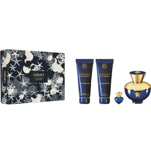 [8011003900497] VERSACE DYLAN BLUE WOMEN SET EDP 100ML+EDP 5ML+BL 100ML+SG 100ML 